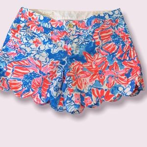 Lilly Pulitzer Buttercup Short Scallop Hem Women’s Size 2 5” Rise